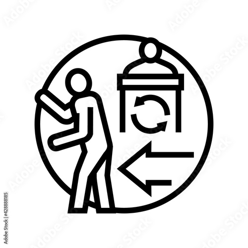 political persecution refugee line icon vector. political persecution refugee sign. isolated contour symbol black illustration