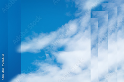 Background collage blue sky with cloud