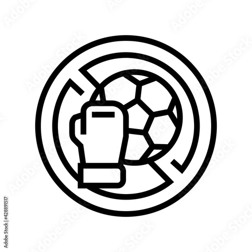 contraindicated sport exercises line icon vector. contraindicated sport exercises sign. isolated contour symbol black illustration