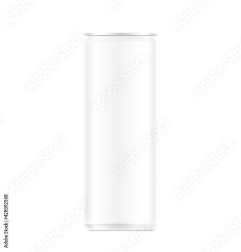 Realistic aluminum can mockup. Vector illustration isolated on white background. Can be used for beer, water, soda, energetic, etc. Easy to use for presentation your product, idea, design. EPS10.