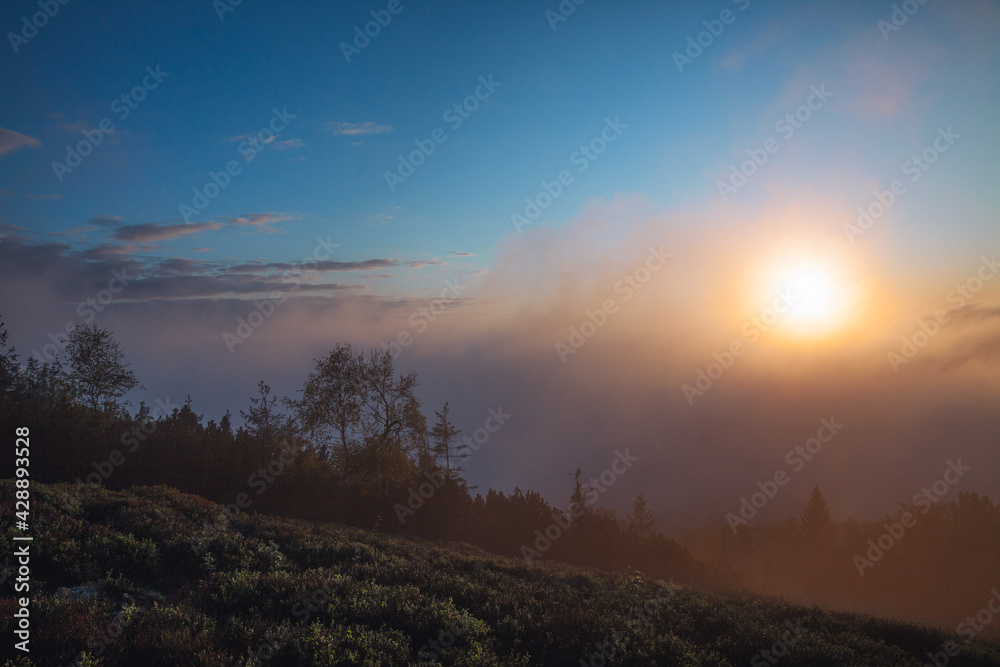 Fototapeta premium sunrise in the mountains