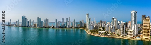 The Cartagena modern city aerial panorama view © ronedya
