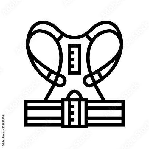corset tool line icon vector. corset tool sign. isolated contour symbol black illustration