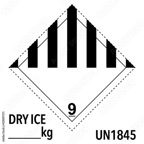 class 9 dot label, security dry ice