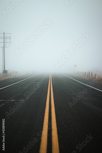 road in fog