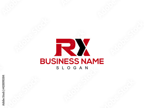 RX Letter Logo, rx logo icon vector for business