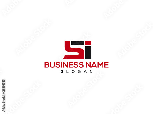 SI Letter Logo, si logo image vector for business