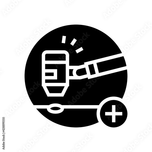 general dermatology clinic glyph icon vector. general dermatology clinic sign. isolated contour symbol black illustration