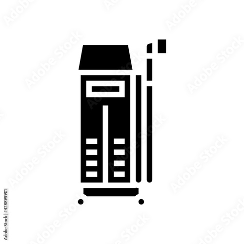 laser hair removal glyph icon vector. laser hair removal sign. isolated contour symbol black illustration