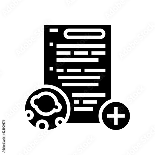 skin cancer program glyph icon vector. skin cancer program sign. isolated contour symbol black illustration