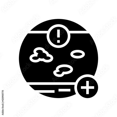 high-risk skin cancer clinic glyph icon vector. high-risk skin cancer clinic sign. isolated contour symbol black illustration