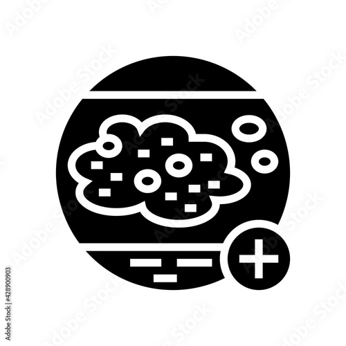 psoriasis clinic glyph icon vector. psoriasis clinic sign. isolated contour symbol black illustration