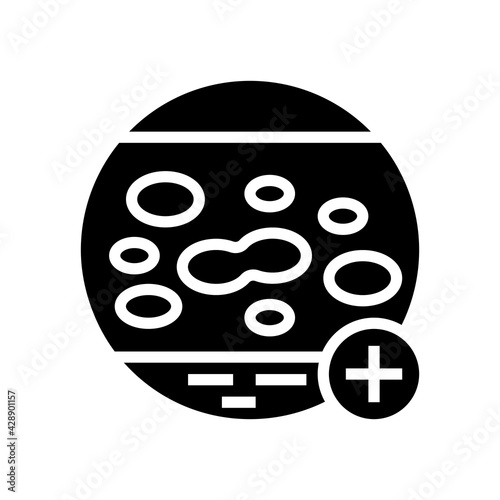 autoimmune skin disease clinic glyph icon vector. autoimmune skin disease clinic sign. isolated contour symbol black illustration
