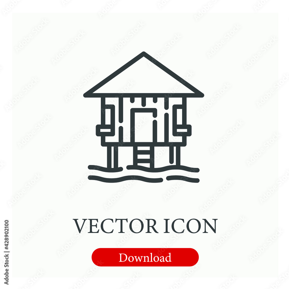 House vector icon. Editable stroke. Linear style sign for use on web design and mobile apps, logo. Symbol illustration. Pixel vector graphics - Vector House vector icon. Editable stroke. Linear style sign for use on web design and mobile apps, logo. Symbol illustration. Pixel vector graphics - Vector