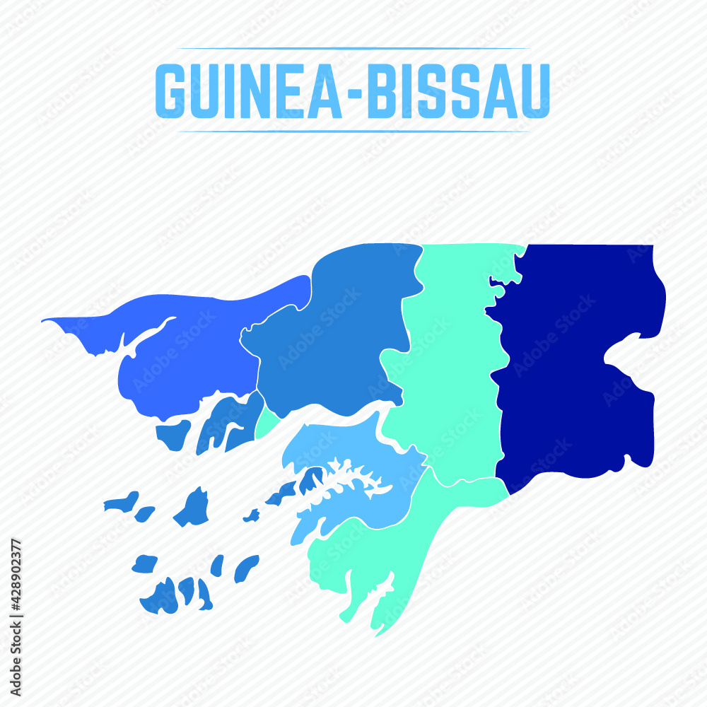 Guinea Bissau Detailed Map With Regions Guinea Bissau Detailed Map With Regions