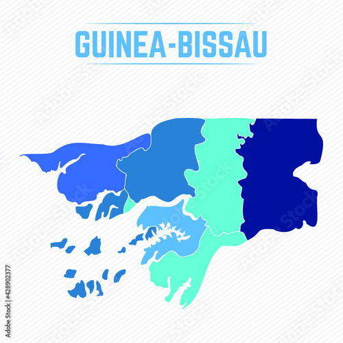 Guinea Bissau Detailed Map With Regions