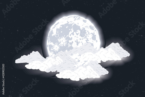 fullmoon phase and clouds