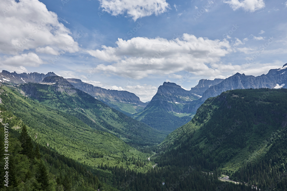 Valley and Heaven's Peak in Glaciers National Park