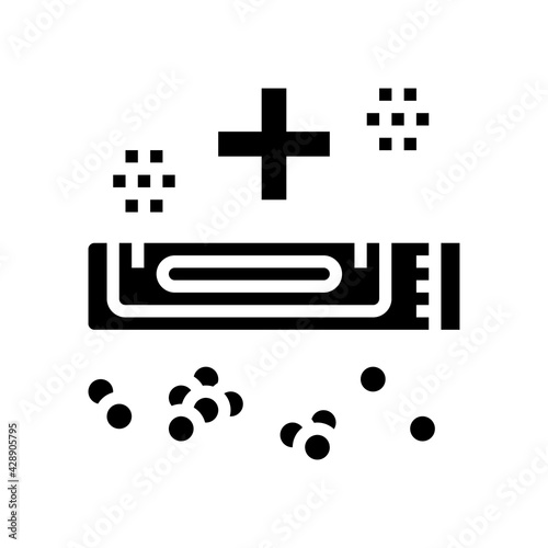 medical drug homeopathy glyph icon vector. medical drug homeopathy sign. isolated contour symbol black illustration
