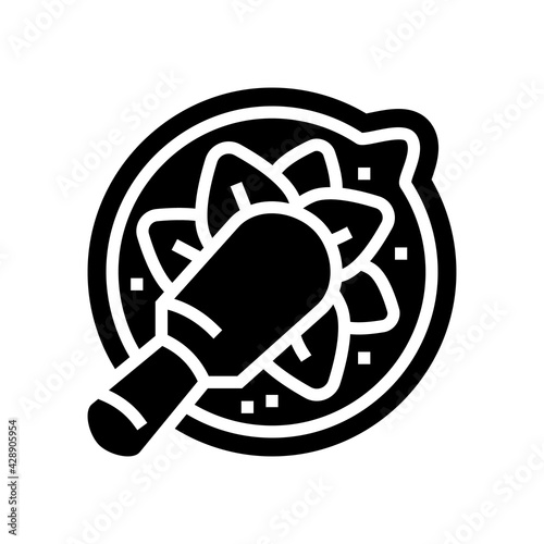 prepare homeopathy medicine glyph icon vector. prepare homeopathy medicine sign. isolated contour symbol black illustration
