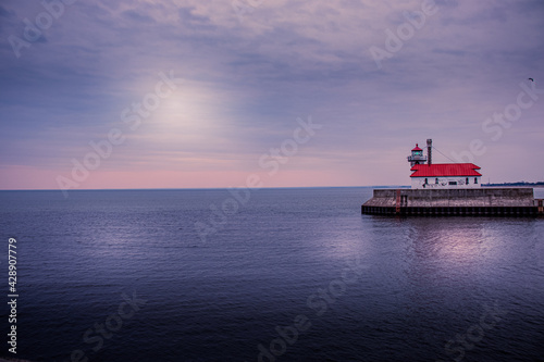 lighthouse at sunset
