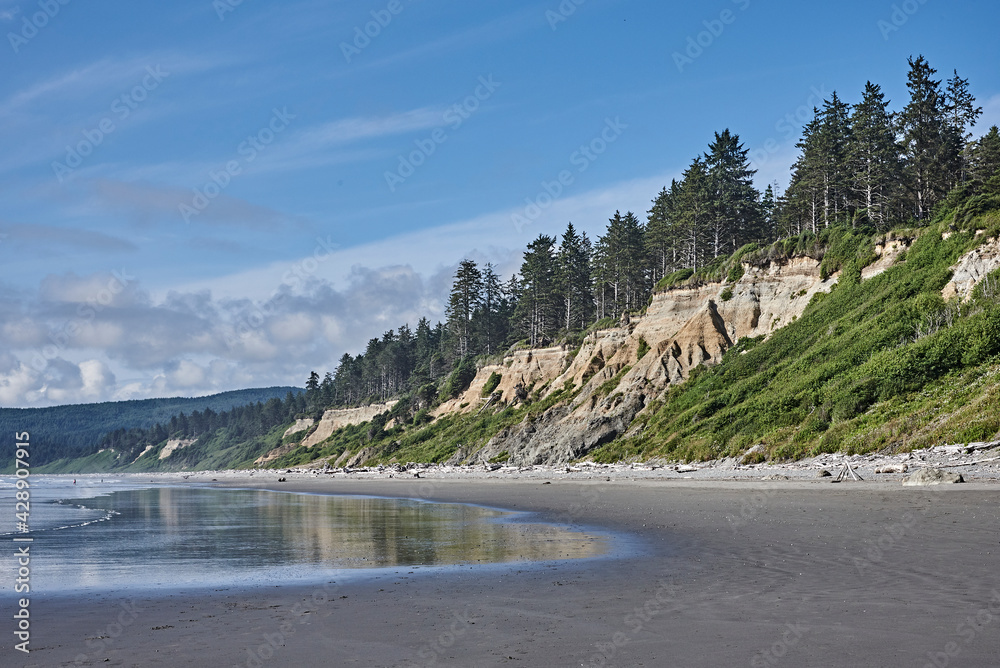 Cliffs at Empty Ruby Beach in Olympic National Park