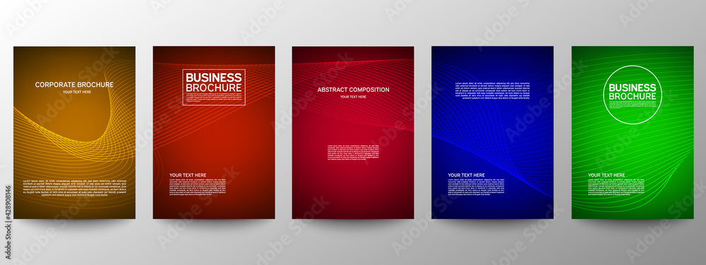 Cover geometric minimal. Set. Vector abstract line pattern for poster design. Set of templates for business brochures. Cool gradients. Graphic pattern for annual album backdrop. Cover geometric minimal. Set. Vector abstract line pattern for poster design. Set of templates for business brochures. Cool gradients. Graphic pattern for annual album backdrop.