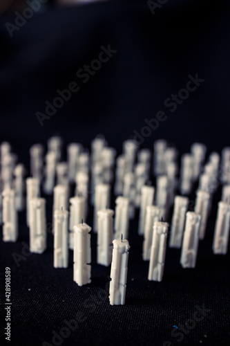close up of lancets for diabetes that look like candles