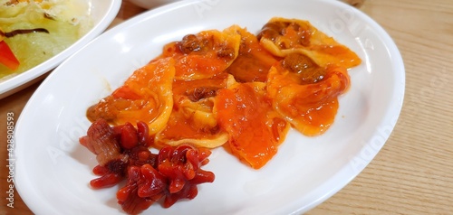 Sea squirt sashimi