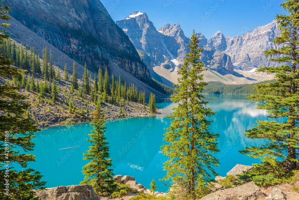 Majestic mountain lake in Canada.