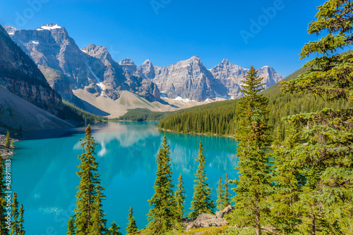 Majestic mountain lake in Canada. © karamysh