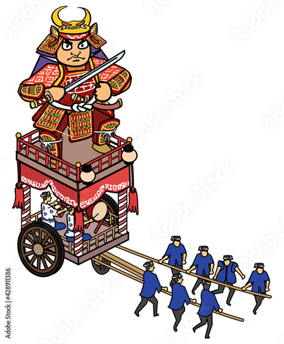 福井県の三国祭り-戦国武将の神輿