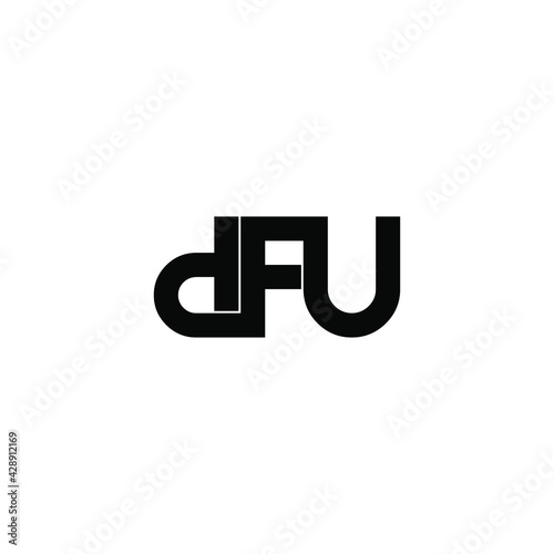 dfu letter original monogram logo design