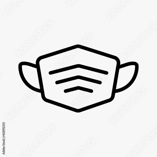 Mouth guard, Mask, Medicine Vector Icon Illustration