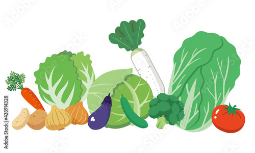 野菜盛り合わせのイラスト素材