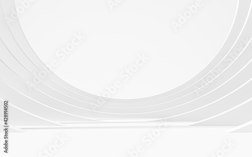 Abstract White Background. 3d rendering