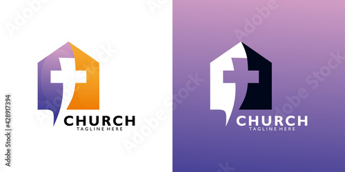 church logo icon vector isolated