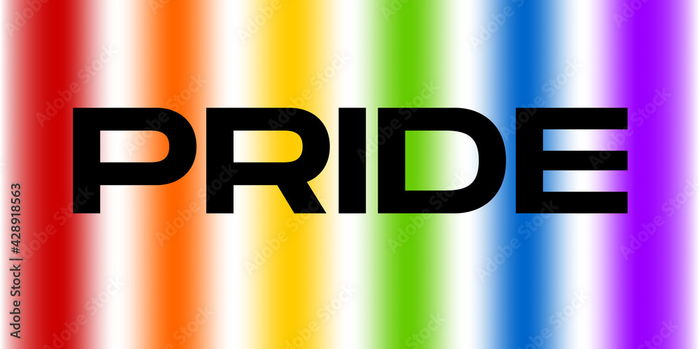 LGBT pride banner on rainbow flag background. beautiful poster of gay ...