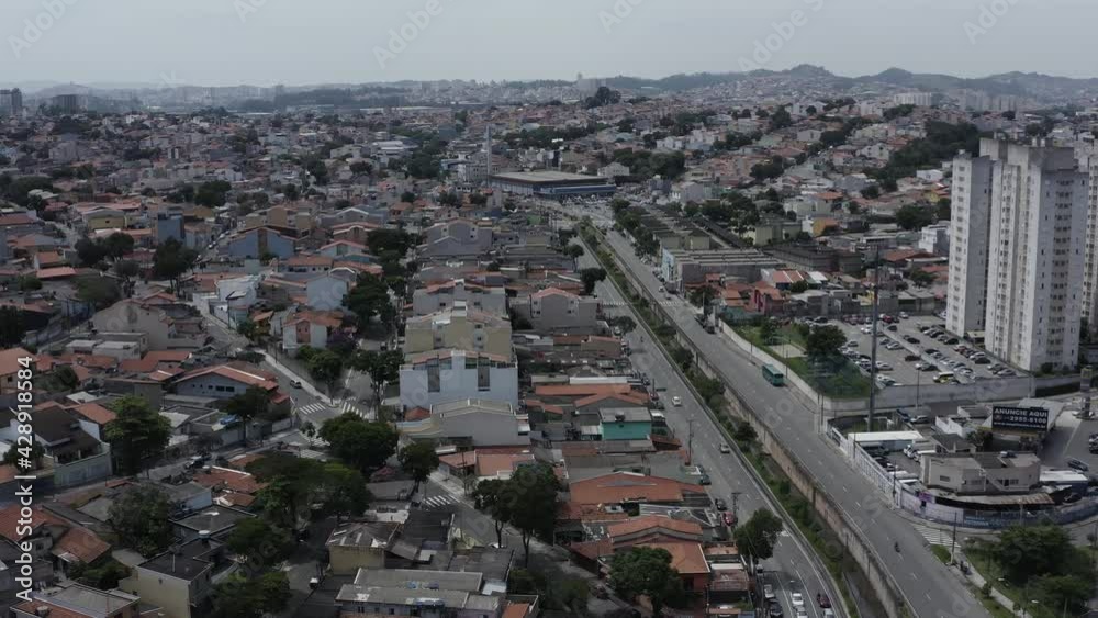 Santo Andre city, Sao Paulo state, Brazil. Aerial view of the city of Santo Andre. Santo Andre city, Sao Paulo state, Brazil. Aerial view of the city of Santo Andre.