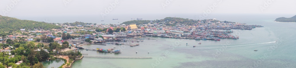 Aerial panorama of the pier at Samae San