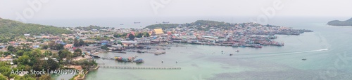 Aerial panorama of the pier at Samae San