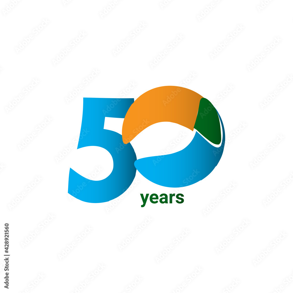 Obraz premium 50 Years Anniversary Celebration Vector Template Design Illustration