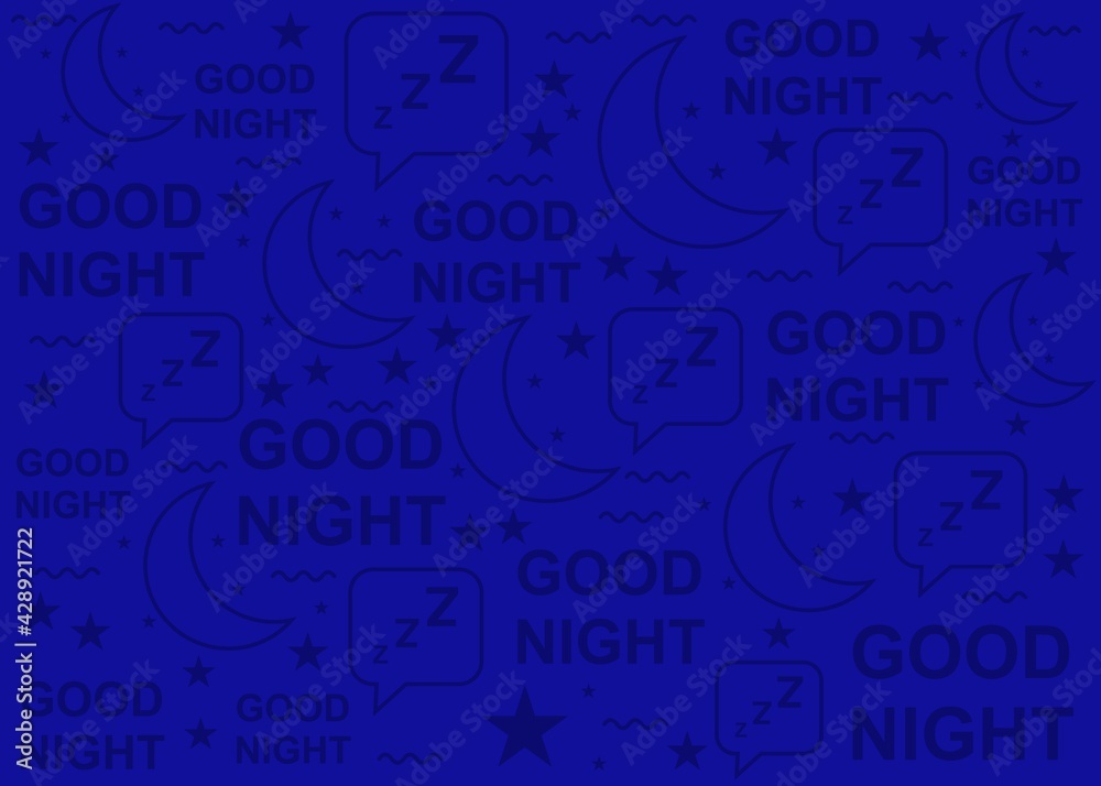 Good night and sleep pattern design. Easy to edit with vector file. Can use for your creative content. Especially about daily activities.