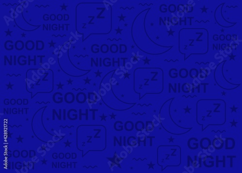 Good night and sleep pattern design. Easy to edit with vector file. Can use for your creative content. Especially about daily activities.