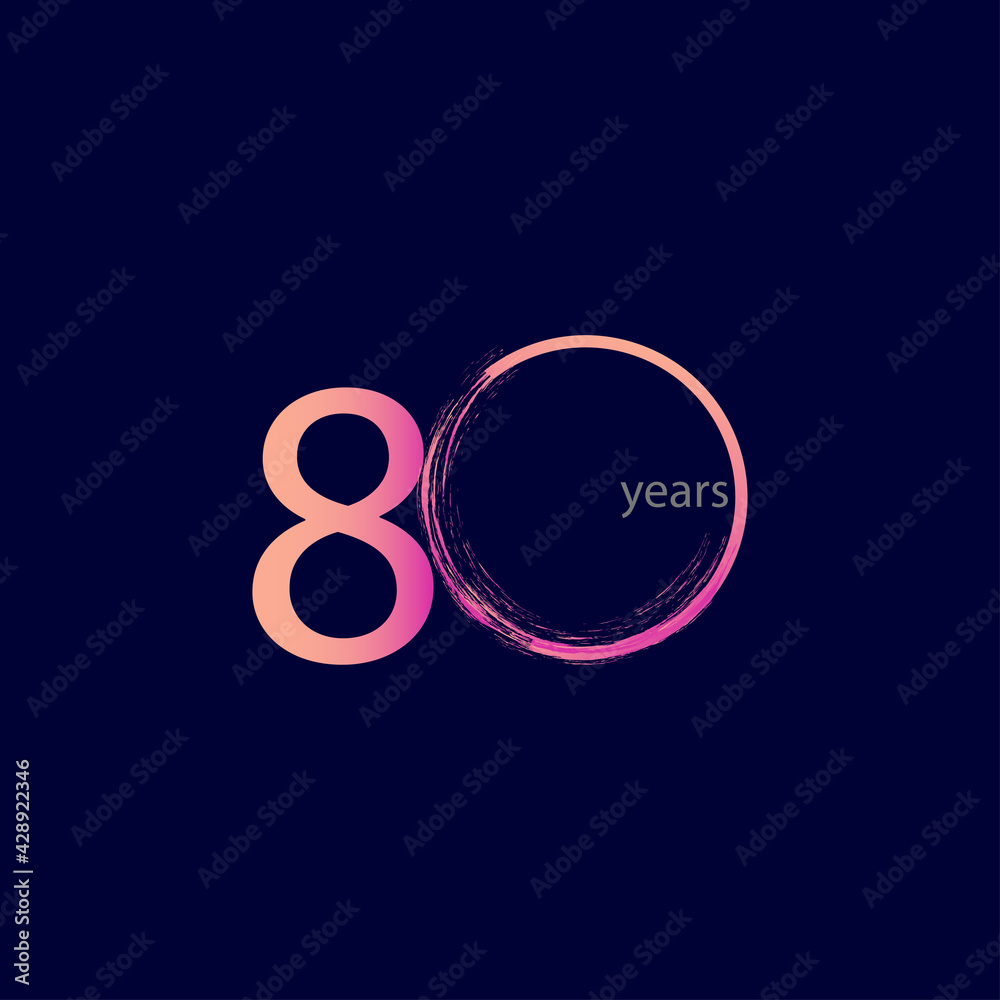 80 Years Anniversary Celebration Vector Template Design Illustration 80 Years Anniversary Celebration Vector Template Design Illustration