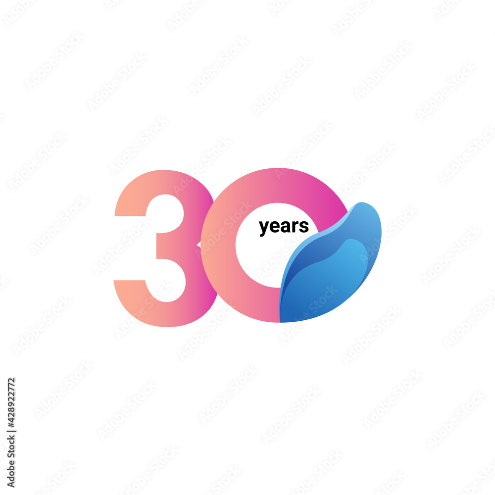 30 Years Anniversary Celebration Vector Template Design Illustration 30 Years Anniversary Celebration Vector Template Design Illustration