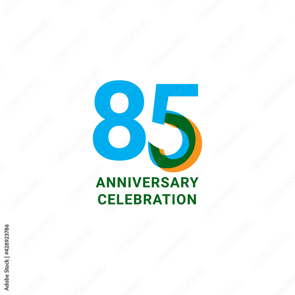 85 Years Anniversary Celebration Vector Template Design Illustration 85 Years Anniversary Celebration Vector Template Design Illustration