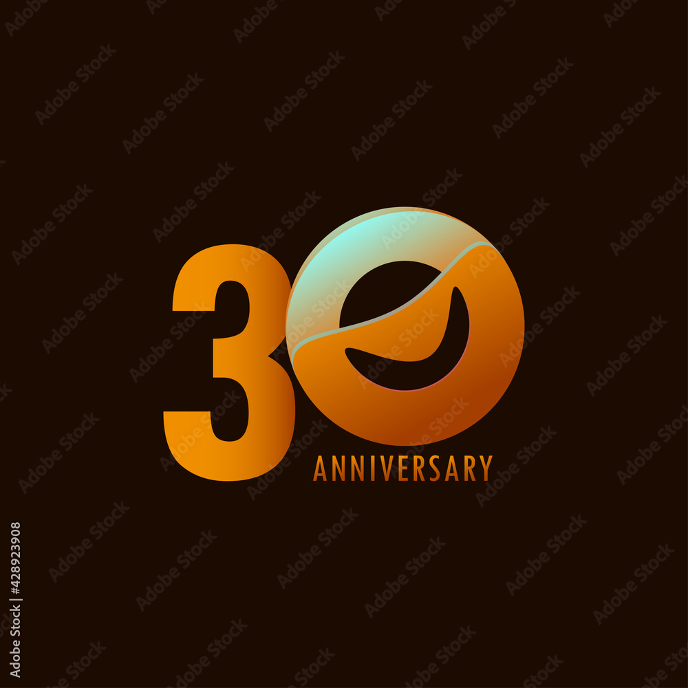 Obraz premium 30 Years Anniversary Celebration Vector Template Design Illustration