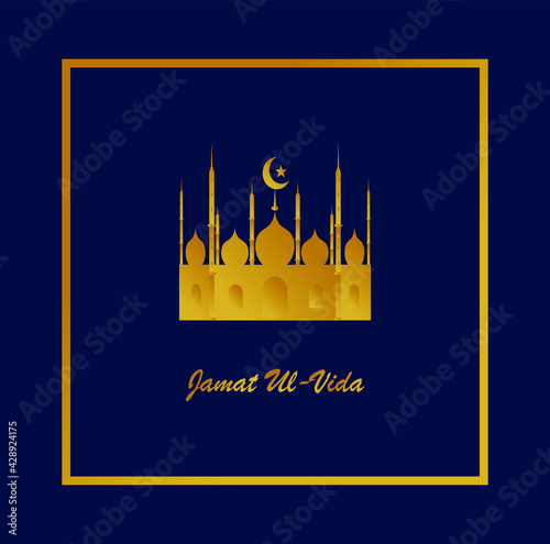 Vector Illustration of Jamat Ul-Vida , last Friday in the month of Ramadan photo