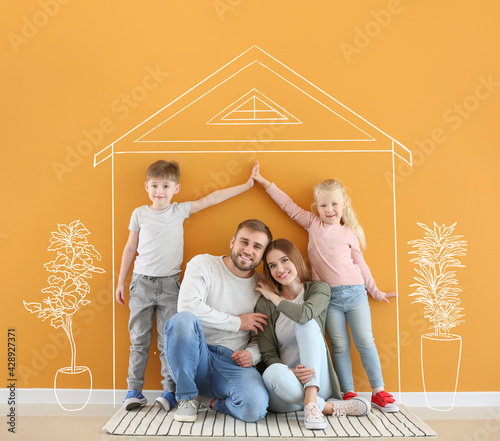 Young family dreaming about...